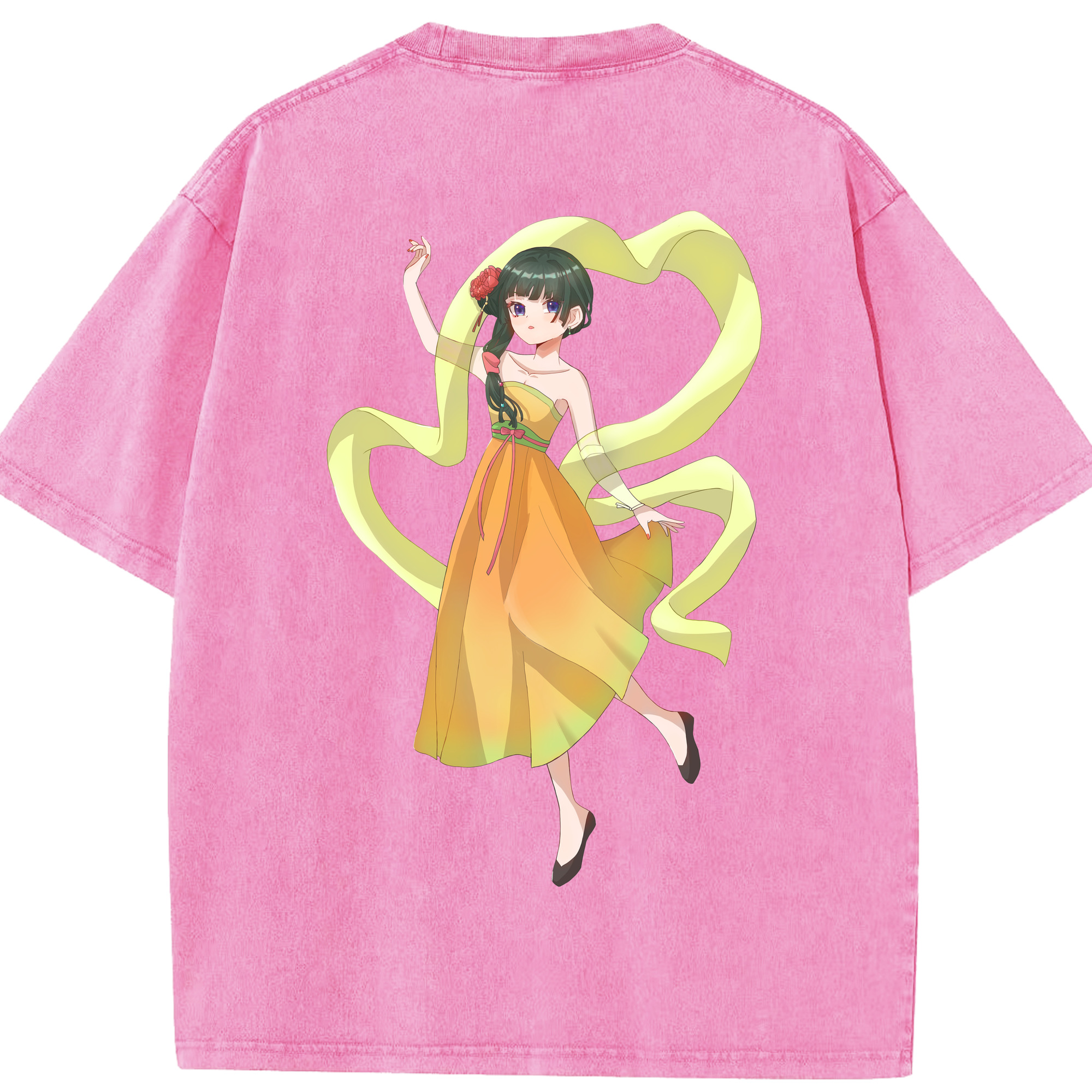 （画像用） 薬屋のひとりごと The Apothecary Diaries 綿100% ヴィンテージ風 半袖Tシャツ（背面プリント）